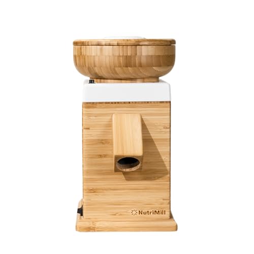 NutriMill Harvest Electric Stone Grain Mill, 450 Watt - White