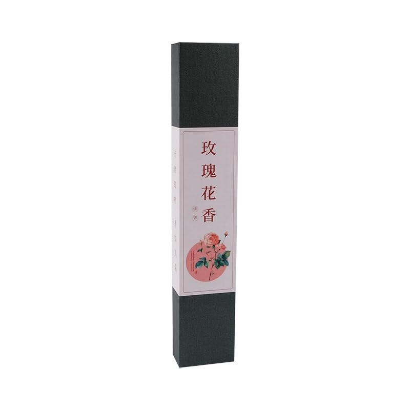 Premium Rose Incense Sticks Gift Box 30g - Natural Rose Petal Blended Joss Sticks, Chemical-Free Aromatherapy for Yoga, Meditation, Home, Office & Tea Room Relaxation