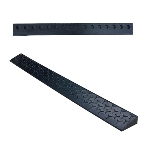 Rampa para cordón de entrada pesada de caucho antideslizante para transiciones suaves de vehículos, rampa para silla de ruedas 18x8x100cm miniatura 1