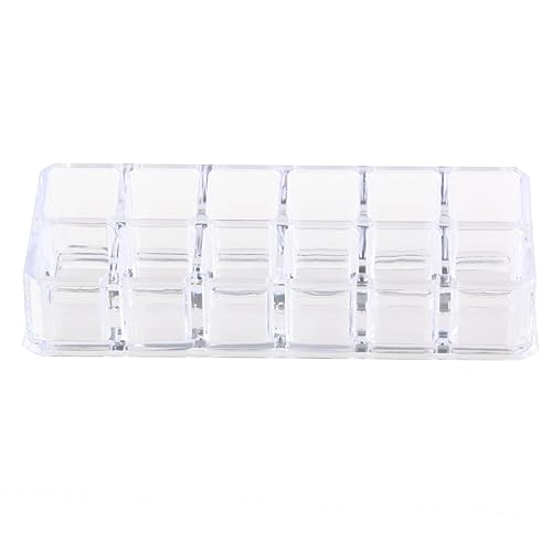 VICASKY Expositor de Pintalabios de Acrílico Transparente Ranuras Organizador de Maquillaje para Tocador para Almacenar Cosméticos como Lápiz Labial y Otros Artículos de Belleza