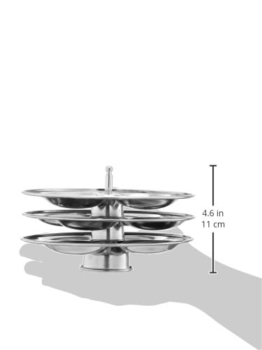 Image of TOSAA STAINLESS STEEL IDLI 4 * 3 PLATES (12 IDLIS) COMPACT IDLI MAKER - FOR HEALTHY COOKING, STEAM FRESH IDLIS EVERY TIME