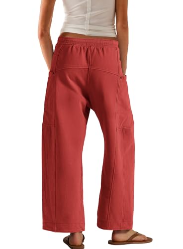 Panadila Women Wide Leg Pants Drawstring Barrel Sweatpants Baggy Cargo Pants Lounge Trousers with Pockets4