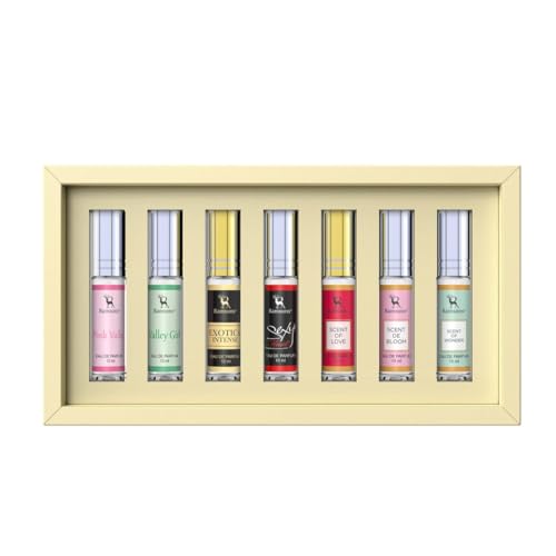 Vibrant Luxury Collection Eau de Parfum | Set of 7 x 10ml Premium Perfumes | Long-Lasting Fragrance Combo Pack | Travel-Size Gift Set for Men & Women