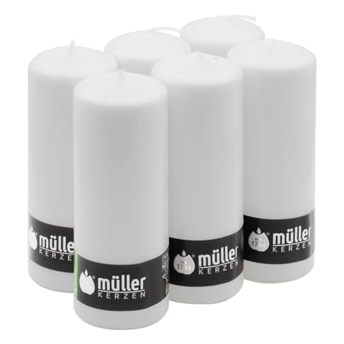 Bougies piliers blanches pour table de mariage et maison