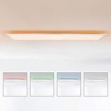 Lightbox LED Panel Deckenleuchte, 120x30cm, 36 Watt, mit RGB Hintergrundbeleuchtung, 2700-6500 Kelvin, Metall/Kunststoff, Weiß