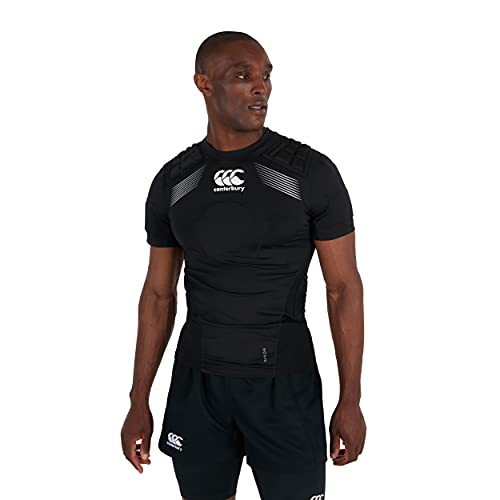 Canterbury Rugby Elite Protection Vest Schutzweste, Schwarz/Weiß/Silber, XXL