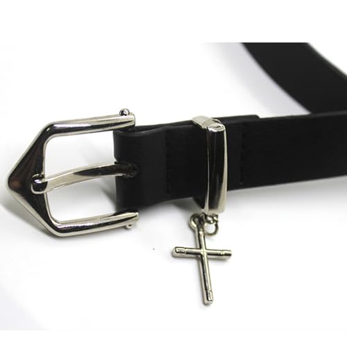 Adult Dangle Cross Waist Belt With Adjustable Pin Buckle Waistband PU Waist Belts For Women Coat Shirt Jeans Belt3