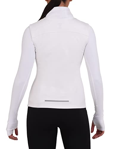 TCA Damen Excel Runner Leichte Laufweste mit Reißverschlusstaschen - Weiss, M