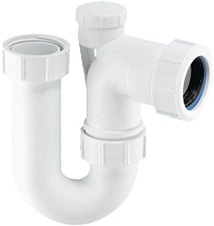 SC10V 1.5-Inch Tubular Swivel Anti-Syphon 'P' Trap - White