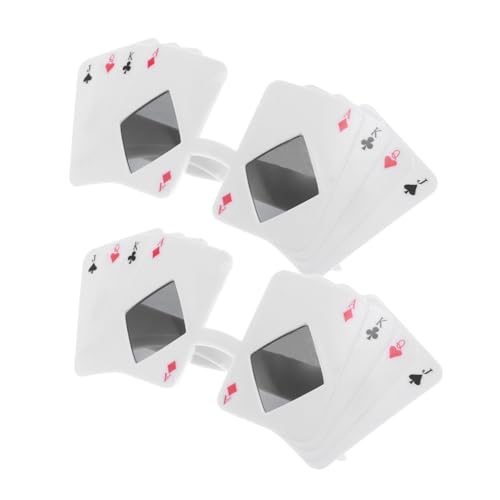 Healeved Funny Poker Glasses for Party Photo Booth Masquerade Poker Eyewear Stylish Playing Card Novelty Eyewear