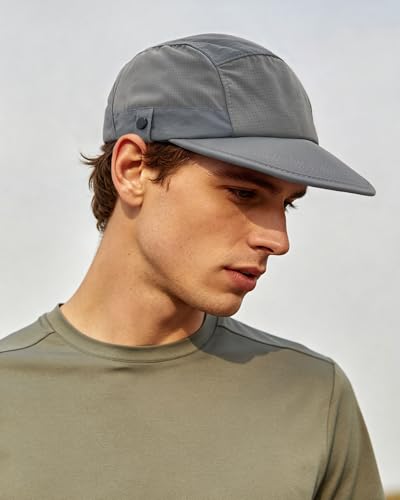 Image of CLAPE Snapback 5 Panel Hat for Men Flat Bill Funny Trucker Hats Running