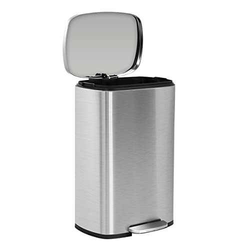Caneca de Basura Metálica 13 Galones con Pedal y Tapa
