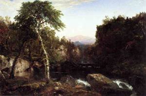 Peinture à l'huile Adirondack Scenery 1854, l'esprit de la nature sauvage