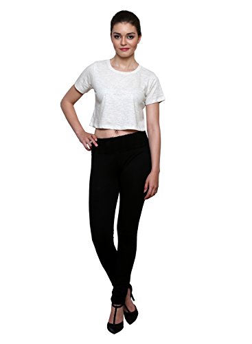 Image of LE BOURGEOIS Women Loose Fit Round Neck Short Sleeve Cotton Crop Top