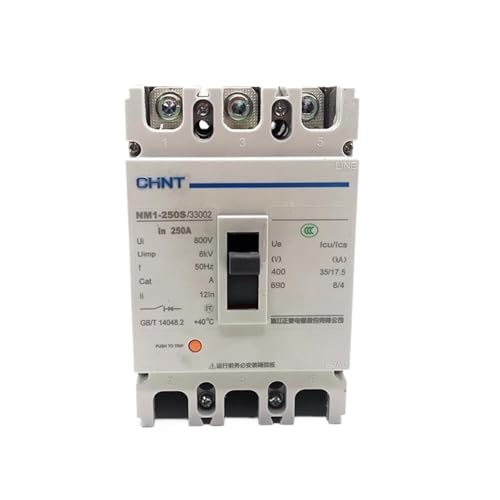 MCCB 3 pôles NM1-250S/3300 disjoncteur à boîtier moulé de 180A pour tableau