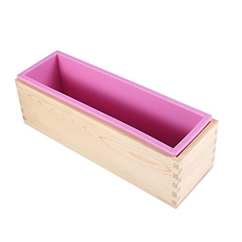 VIFERR Soap Mold, Rettangolo Silicone Liner Sapone Stampo di Legno di Contenitore di Fai da Te Strumento Cuoce la Torta del Pane Tostato della Muffa (Selezione Casuale di Colore)