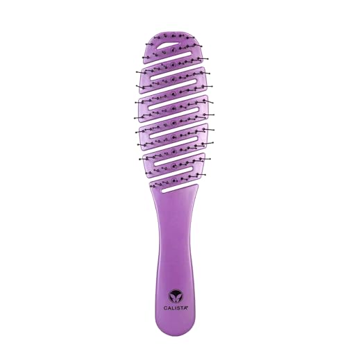 Calista Tools SMOOTHIE Brush Vintage Violet Flexible Vented Detangler Brush for Women Wet & Dry Hairbrush for Pain-Free Styling Breakage Reducing Hair Brush for All Hair Types Detangling Brush