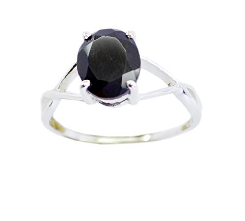 Bague en argent 925 onyx noir naturel au design minimaliste et épuré