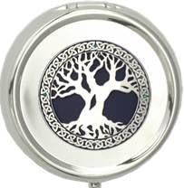 "Celtic Tree of Life" Silver Tone Round Pocket Ashtray