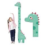 Woodemon Wooden Dinosaur Height Chart – Personalized Name Growth Chart for Kids, Wall Decor 63' x 17.4'