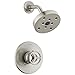 Delta Faucet Trinsic 14 Series Single Handle Brushed Nickel Shower Faucet with H2Okinetic Shower Head, Shower Faucet Set, Shower Trim Kit, Shower Fixtures, Stainless T14258-SS (Valve Not Included)