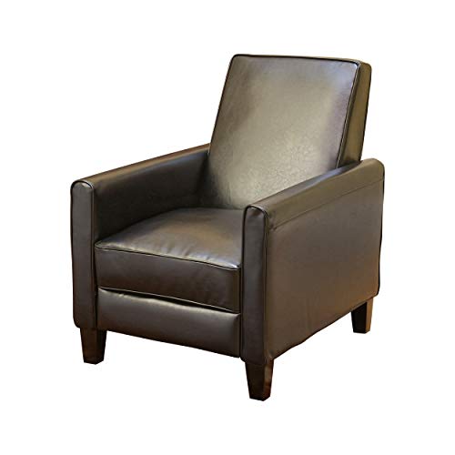 GDFStudio Lucas Space-Saving Leather Recliner | Perfect for Home or Office | Ideal Furnishing Option for Smaller Living Spaces