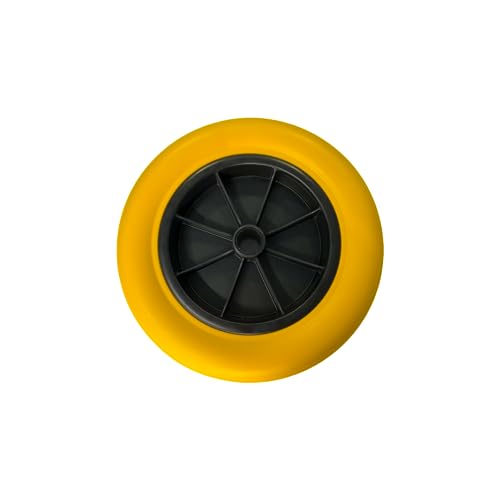 SPEEM | Rueda de Carretilla Amarilla con llanta Negra 360mm | Carretilla de obra y jardinera profesional o para uso domestico