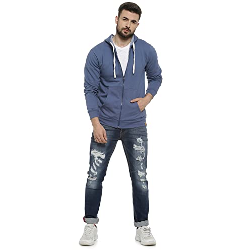 Image of Campus Sutra Men's Cotton Hooded Neck Sweatshirt