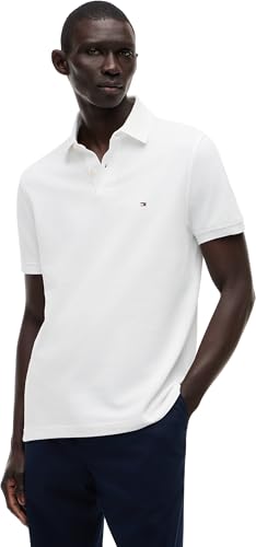 Tommy Hilfiger Polo Manches Courtes Homme 1985 Regular Fit, Blanc (White), M