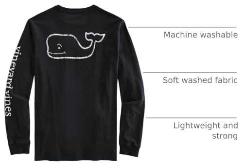 Image of vineyard vines Men's Long Sleeve Vintage Whale Pocket T-Shirt