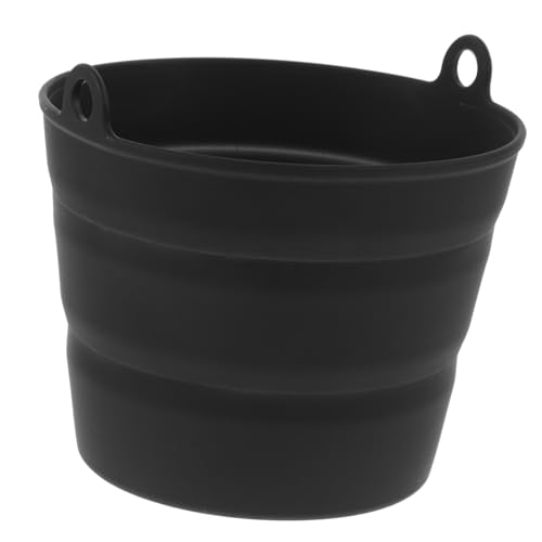 NULYLU Foldable Oil Bucket Liner BBQ Silicone Folding Bucket Inner for Grill Leakproof Reusable