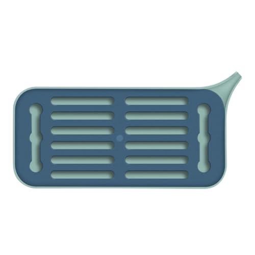 SEWACC Escurridor de Tazas Profesional de Plástico Color Verde Nórdico Bandeja Escurridora Doble Capa, Práctico Estante Secado Platos para Cocina, Rejilla de Drenaje Conveniente