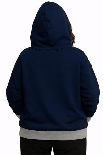 Image of RodZen Cotton Fleece Oversized /Loose Fit Hooded Sweatshirt Full Sleeves Solid Jumper Hoodie for Women /Girls