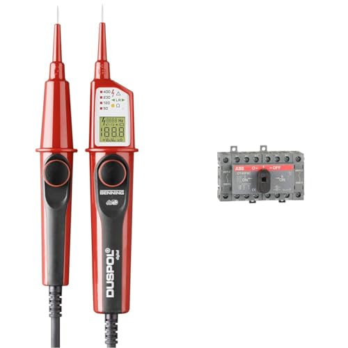 BENNING DUSPOL digital Digitaler True RMS Spannungsprüfer & Abb-entrelec OT40F4C 1SCA104934R1001 Modularschalter, Grau/Schwarz/Rot, Estándar