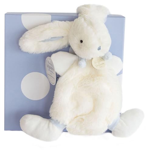 Doudou Et Compagnie DC2121 Conejito Lapin 26 cm, Blanco/Azul
