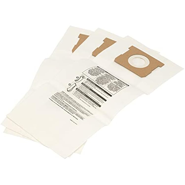 Shop-Vac 9193200 Disposable Filter Bags, Designed for 5 Gallon Wall Mount Vacuums, Dry Pickup, (3-Pack)