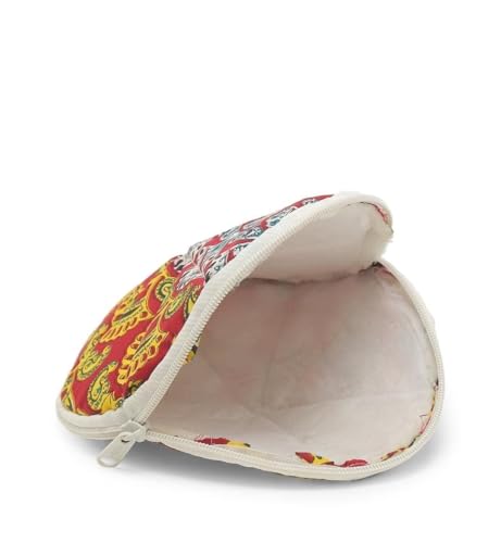 Image of Insulated Roti Cover with Zip - Premium Chapati Cloth Bag for Hot Fresh Roti | Roti Insulation Bag | Chapati Cover Cloth for Casserole | Roti Pouch for Kitchen (Pack of 6)