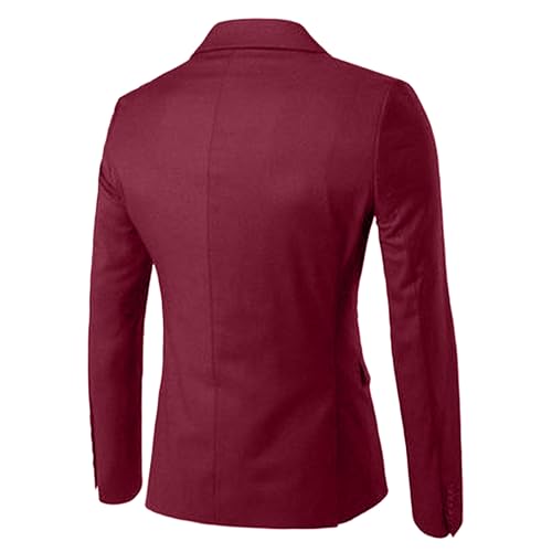 Mens Slim Fit One Button Suit Jacket Solid Color Business Stylish Blazers Casual Formal Travel Sport Coat4