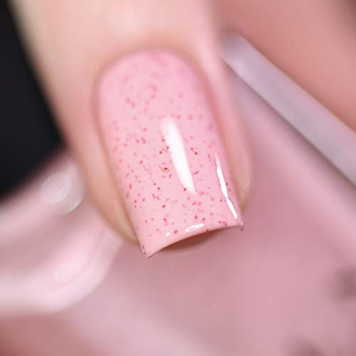 Image of ILNP Sunday - Pastel Pink Speckled Nail Polish, Chip Resistant, 7-Free, Non-Toxic, Vegan, Cruelty Free, 12ml