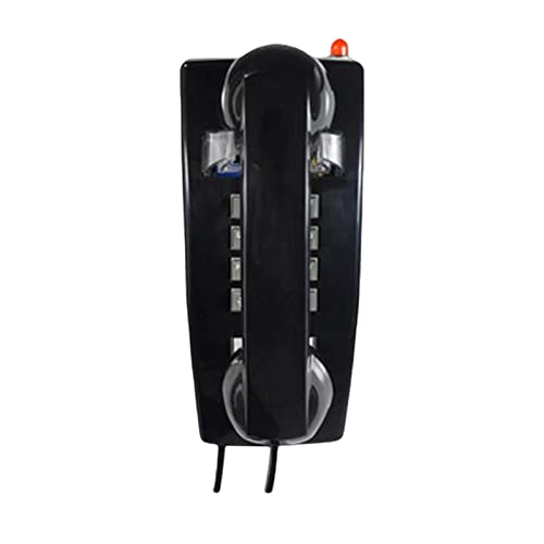 Téléphone fixe vintage noir mural avec sonnerie mécanique rétro de bureau
