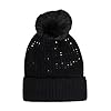 s.Oliver Strickmütze mit Schmucksteinen und Bommel