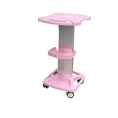 Cozyel Beauty Rolling Trolley Cart, Hair Salon Mobile Cart Salon Spa Service Beauty Instrument Storage Aluminum Alloy Trolley Stand With Universal Wheel (Pink) #TOP7