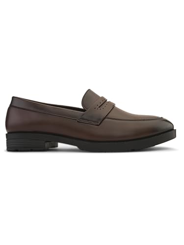 Image of STANPHORD Men Formal Penny Loafer Shoes | PU Slip-On Moccasins | Cushioned Anti-Slip | Office Business Casual (TPSL 25020)