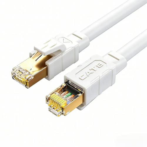 Lanケーブル 3m Cat8 イーサネットケーブル RJ45 インターネット ランケーブル カテゴリー8 40Gbps/2000MHz プリンター モデム ルーター PS5 Xbox PoE対応(3m ホワイト)