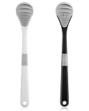 JHOSFA Tongue Cleaner Raschietto Linguale 2 Pezzi in Silicone Morbido per Pulizia Lingua Profonda e Igiene Orale Pulisci Lingua Nettalingua Spazzolino Lingua per Alito Fresco Adulti Kit Puliscilingua