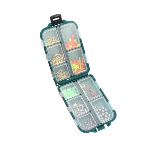 Balacoo 157Pcs Portable Fishing Accessory Set Mini Fishing Parts Box with Transparent Lid Compact Storage for Easy Organization Design for Freshwater Saltwater Fishing
