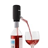 Ivation Wine Aerator & Dispenser with Flexible Tube | Electric Battery-Operated Universal Wine Bottle Spout with Automatic Button Dispenser, Aeration Control, Integrated LED Light & Removable Rod