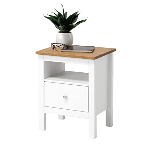 hagge home Skandinavisch Holz Beistelltisch Nachttisch Holztisch...
