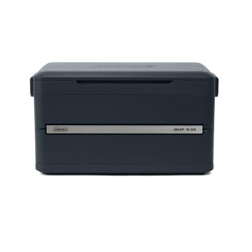 Image of Coleman Snap 'N Go 55-Quart Collapsible Hard Cooler, Portable Hard-Sided Cooler with Waterproof Removable Liner, Space-Saving & Quick Set Up, 64 Hours Cold, Mussel Grey
