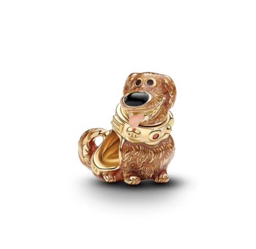 Abalorio de perro Doug charm de plata para pulsera tipo Pandora y brazaletes